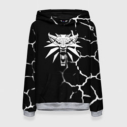 Толстовка-худи женская The witcher текстура, цвет: 3D-меланж