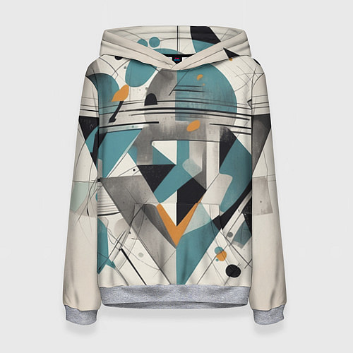 Женская толстовка Три человека авангард / 3D-Меланж – фото 1