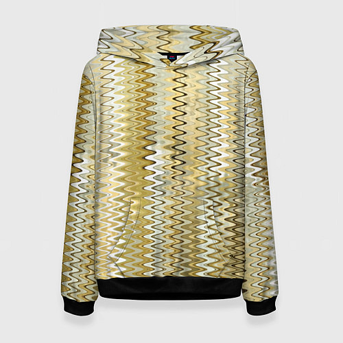 Женская толстовка Золотистый волнистый / 3D-Черный – фото 1
