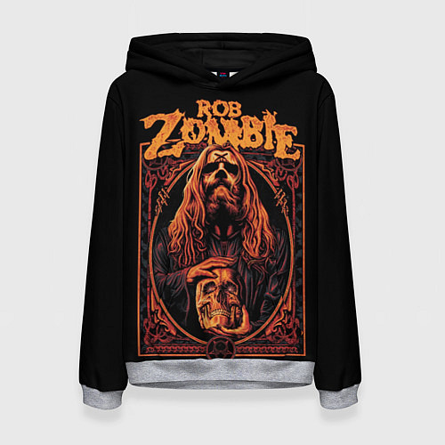 Женская толстовка Rob zombie skull / 3D-Меланж – фото 1