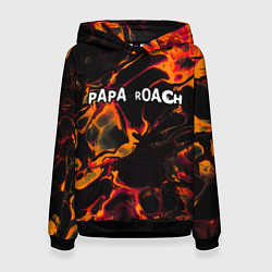 Толстовка-худи женская Papa Roach red lava, цвет: 3D-черный