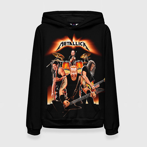 Женская толстовка Металлика группа / 3D-Черный – фото 1