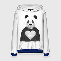 Толстовка-худи женская Love panda, цвет: 3D-синий