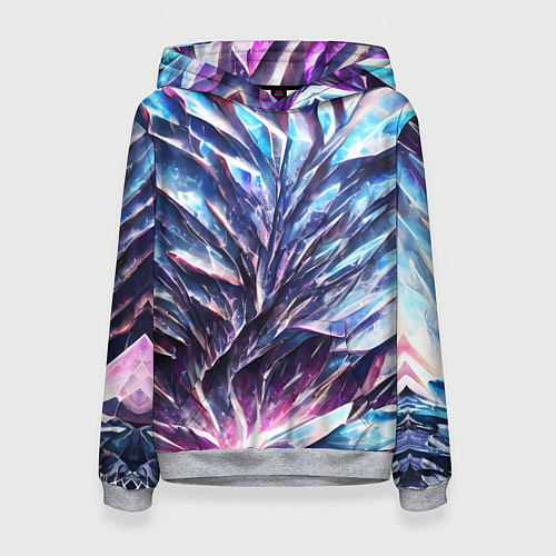 Женская толстовка Синий драгоценный камень / 3D-Меланж – фото 1