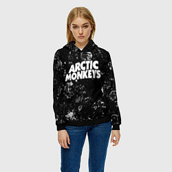 Толстовка-худи женская Arctic Monkeys black ice, цвет: 3D-черный — фото 2