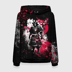 Толстовка-худи женская Ghost of Tsushima - samurai, цвет: 3D-черный