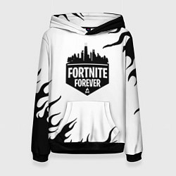 Толстовка-худи женская Epic games fortnite fire, цвет: 3D-черный