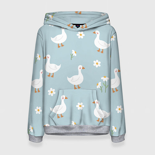 Женская толстовка Гусиный узор / 3D-Меланж – фото 1