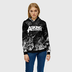 Толстовка-худи женская Asking Alexandria black graphite, цвет: 3D-черный — фото 2