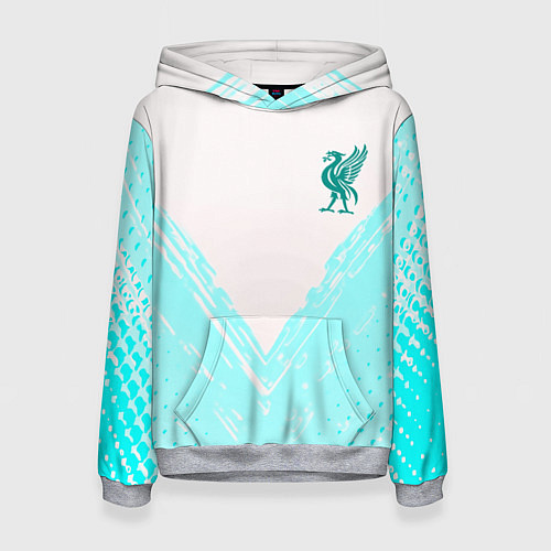 Женская толстовка Liverpool logo texture fc / 3D-Меланж – фото 1