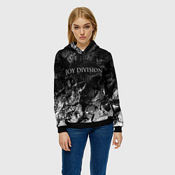 Толстовка-худи женская Joy Division black graphite, цвет: 3D-черный — фото 2