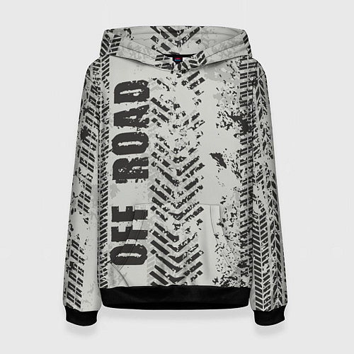 Женская толстовка Бездорожье - следы / 3D-Черный – фото 1