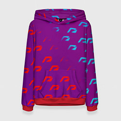 Толстовка-худи женская НФС лого градиент текстура, цвет: 3D-красный