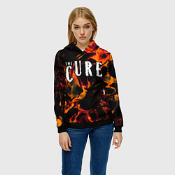 Толстовка-худи женская The Cure red lava, цвет: 3D-черный — фото 2