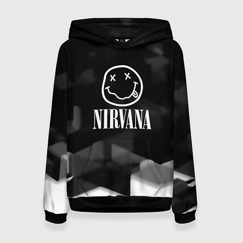 Женская толстовка Nirvana текстура рок / 3D-Черный – фото 1