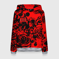 Толстовка-худи женская Билли Айдол rock rose band, цвет: 3D-меланж