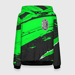 Толстовка-худи женская AC Milan sport green, цвет: 3D-черный