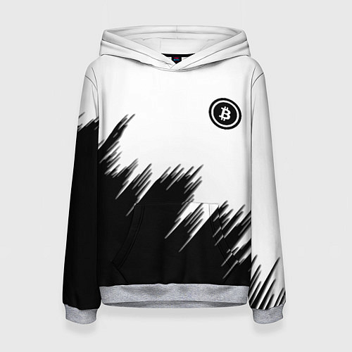 Женская толстовка Биткоин текстура крипта / 3D-Меланж – фото 1