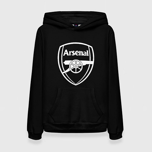 Женская толстовка Arsenal fc белое лого / 3D-Черный – фото 1