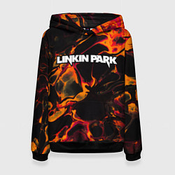 Толстовка-худи женская Linkin Park red lava, цвет: 3D-черный
