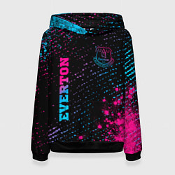 Толстовка-худи женская Everton - neon gradient вертикально, цвет: 3D-черный