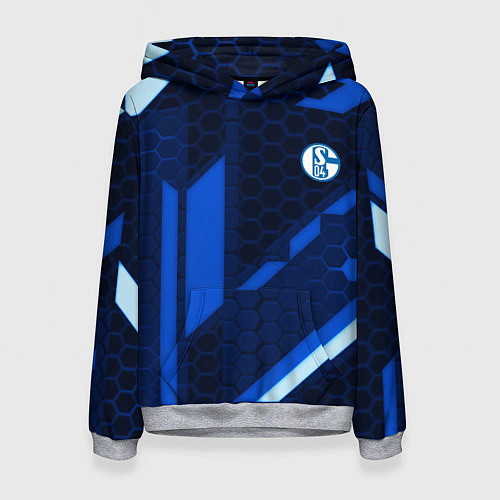Женская толстовка Schalke 04 sport geometry / 3D-Меланж – фото 1
