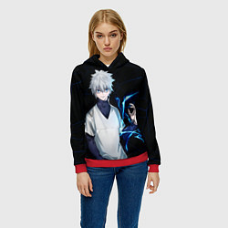 Толстовка-худи женская Киллуа Золдик из Охотника, цвет: 3D-красный — фото 2