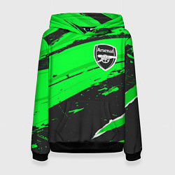 Толстовка-худи женская Arsenal sport green, цвет: 3D-черный