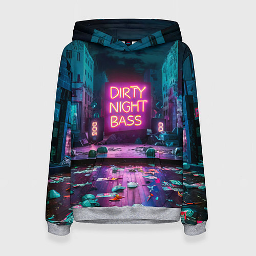 Женская толстовка Кибер street / 3D-Меланж – фото 1