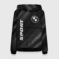 Толстовка-худи женская BMW sport metal, цвет: 3D-черный