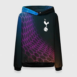 Толстовка-худи женская Tottenham футбольная сетка, цвет: 3D-черный