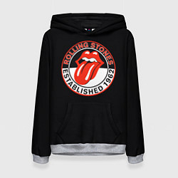 Толстовка-худи женская Rolling Stones Established 1962 group, цвет: 3D-меланж