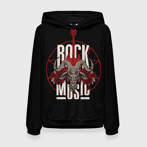 Женская толстовка Рок музыка - тяжёлый рок / 3D-Черный – фото 1