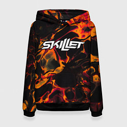 Женская толстовка Skillet red lava