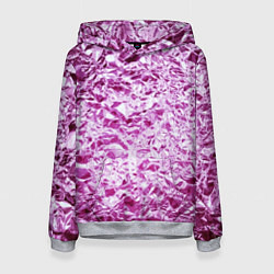 Толстовка-худи женская Сверкающая розовая фактура фольги, цвет: 3D-меланж