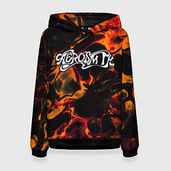 Толстовка-худи женская Aerosmith red lava, цвет: 3D-черный