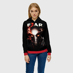 Толстовка-худи женская FEAR 3, цвет: 3D-красный — фото 2