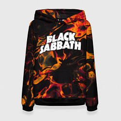 Толстовка-худи женская Black Sabbath red lava, цвет: 3D-черный
