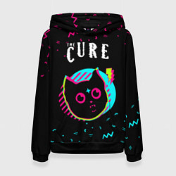 Толстовка-худи женская The Cure - rock star cat, цвет: 3D-черный