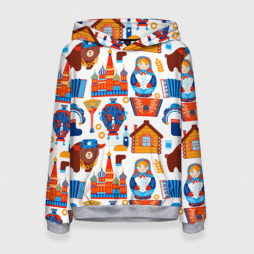 Женская толстовка Русские народные традиции / 3D-Меланж – фото 1