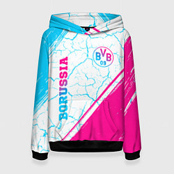 Женская толстовка Borussia neon gradient style вертикально