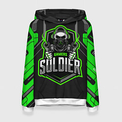 Толстовка-худи женская Games soldier, цвет: 3D-белый