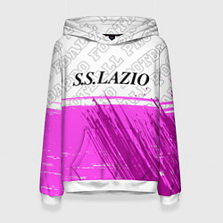 Толстовка-худи женская Lazio pro football посередине, цвет: 3D-белый