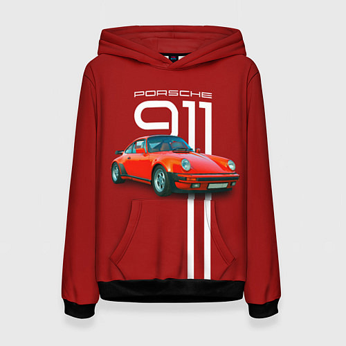 Женская толстовка Порше спортивный немецкий автомобиль / 3D-Черный – фото 1