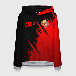 Женская толстовка СССР - черно-красный