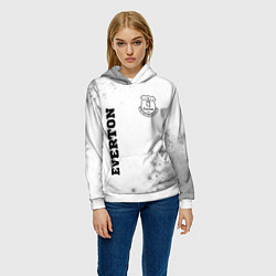 Толстовка-худи женская Everton sport на светлом фоне вертикально, цвет: 3D-белый — фото 2