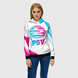 Толстовка-худи женская PSV neon gradient style, цвет: 3D-черный — фото 2