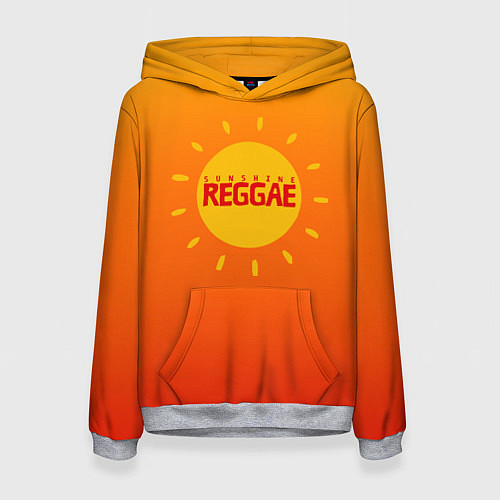 Женская толстовка Orange sunshine reggae / 3D-Меланж – фото 1