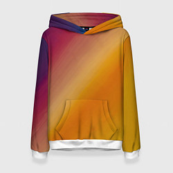 Толстовка-худи женская Абстракция солнечный луч, цвет: 3D-белый