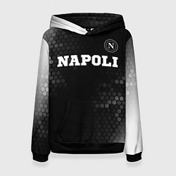 Толстовка-худи женская Napoli sport на темном фоне посередине, цвет: 3D-черный